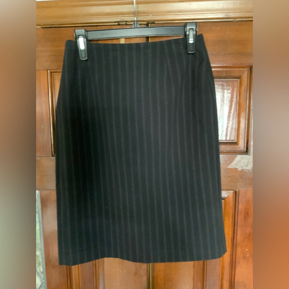 Banana Republic Black Pinstripe Pencil Skirt